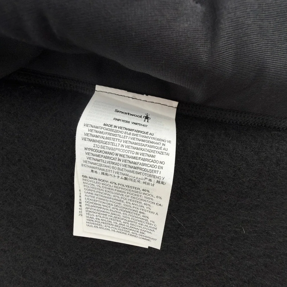NWT Smartwool Hudson Trail Vest Mens Medium Black Fleece SW016518001-M Outdoors